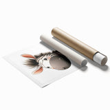 Safari Zebra Nursery Wall Art - Children's Wall Art Print