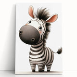 Safari Zebra Nursery Wall Art - Children's Wall Art Print