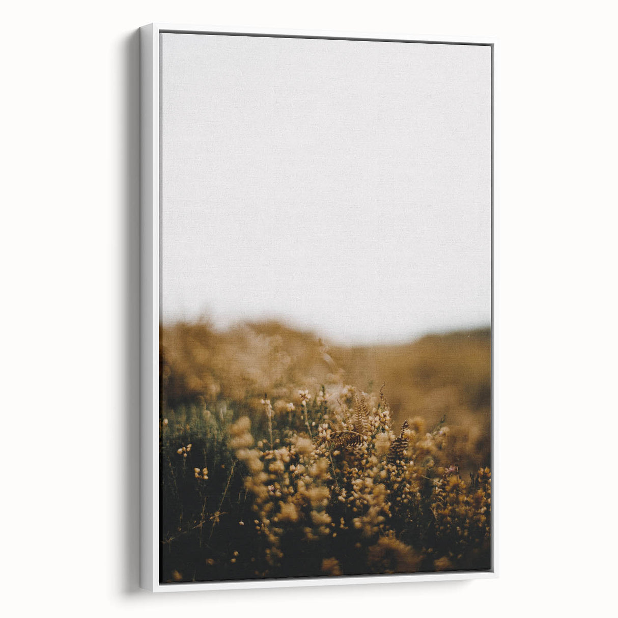 Framed canvas of vintage poster art depicting a colorful autumn scene, ideal for extra large living room wall decor.