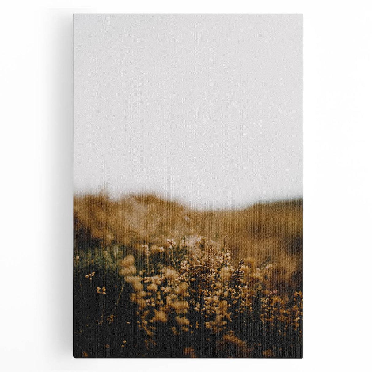 Large black and white stretched canvas featuring a minimalist fall tree design, ideal for kitchen wall art.