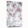 Large abstract wall art on acrylic glass depicting spring season themes in pastel shades.