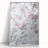 Art deco poster featuring spring-themed design in pastel shades on white framed acrylic, suitable for nursery wall art.