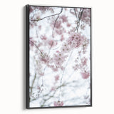 Black and white framed canvas of a vintage-style landscape painting, ideal for bedroom wall decor.