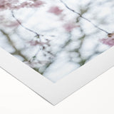 Art deco poster featuring a spring-themed design in soft pastel hues on rolled canvas, ideal for dining room wall art.