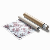 Extra large rolled print featuring a vibrant floral design in spring colors, ideal for classy bathroom wall art.