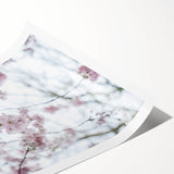 Extra large wall art featuring line art flowers in pastel shades on a rolled canvas, ideal for large living room wall decor.