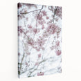 Spring-themed stretched canvas depicting vibrant floral patterns in pastel shades, ideal for kitchen wall art.