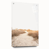 Large abstract wall art on acrylic glass depicting vibrant summer hues, suitable for bedroom or dining room decor.