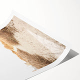 Extra large wall art featuring line art flowers in muted earth tones on a rolled print, suitable for large living room decor.