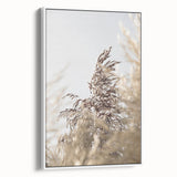 Extra large vintage poster art on canvas, featuring colorful abstract design, framed in white.