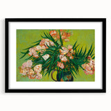 Extra large wall art featuring an abstract Van Gogh-inspired print with vibrant, textured colors on a black framed canvas.