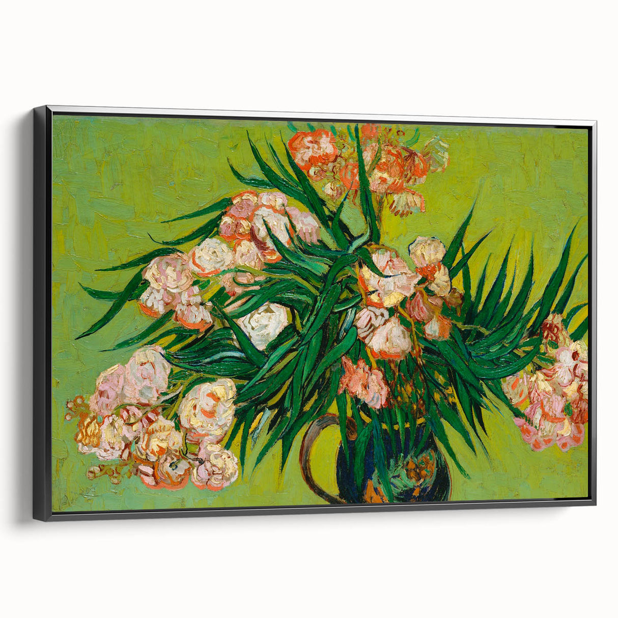 Black and white vintage poster art of a landscape painting on a framed canvas, suitable for bedroom wall decor.