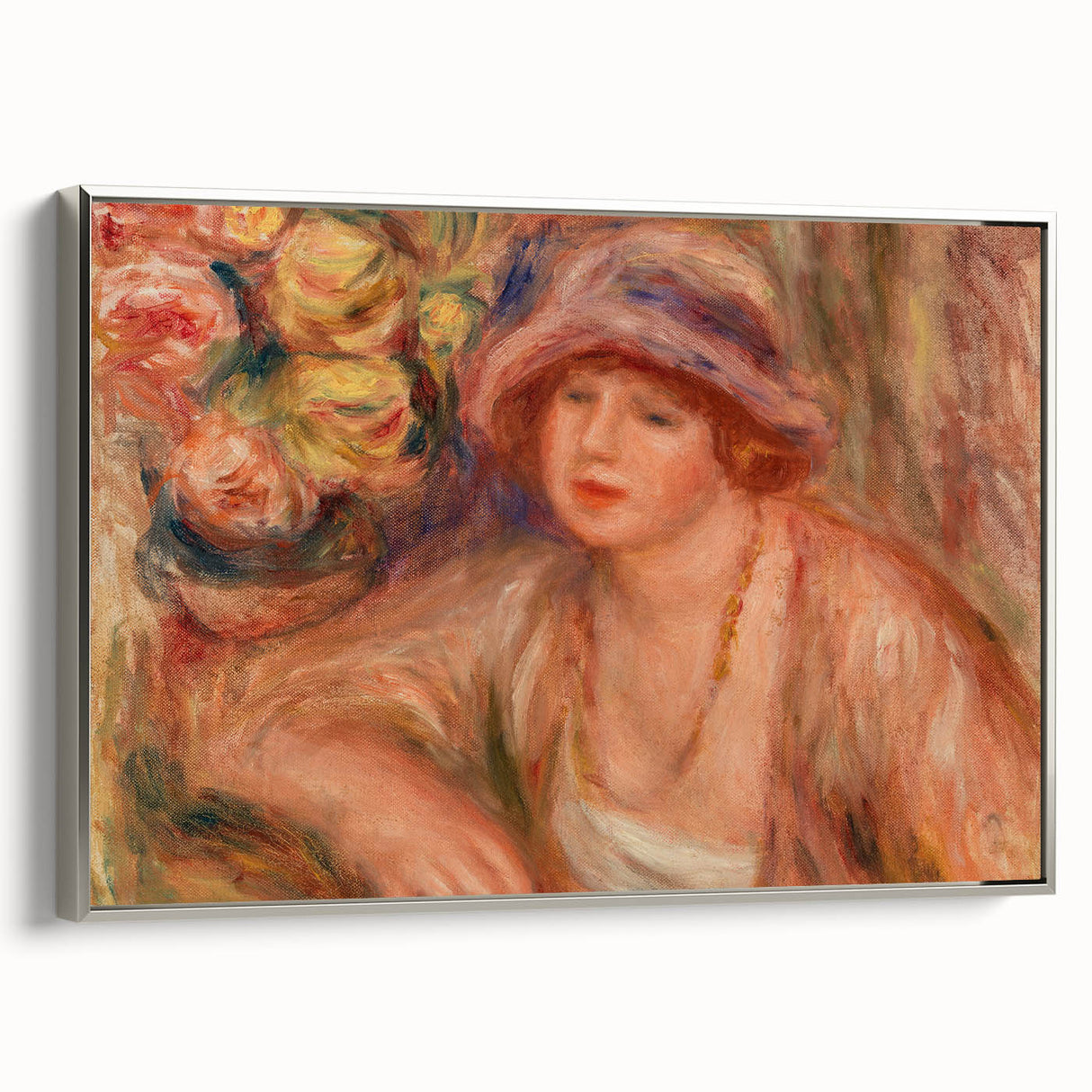 Elegant Impressionism Wall Art – Renoir’s Feminine Portrait
