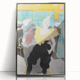 Modern Wall Art: The Clownesse - Vibrant Belle Époque Scene