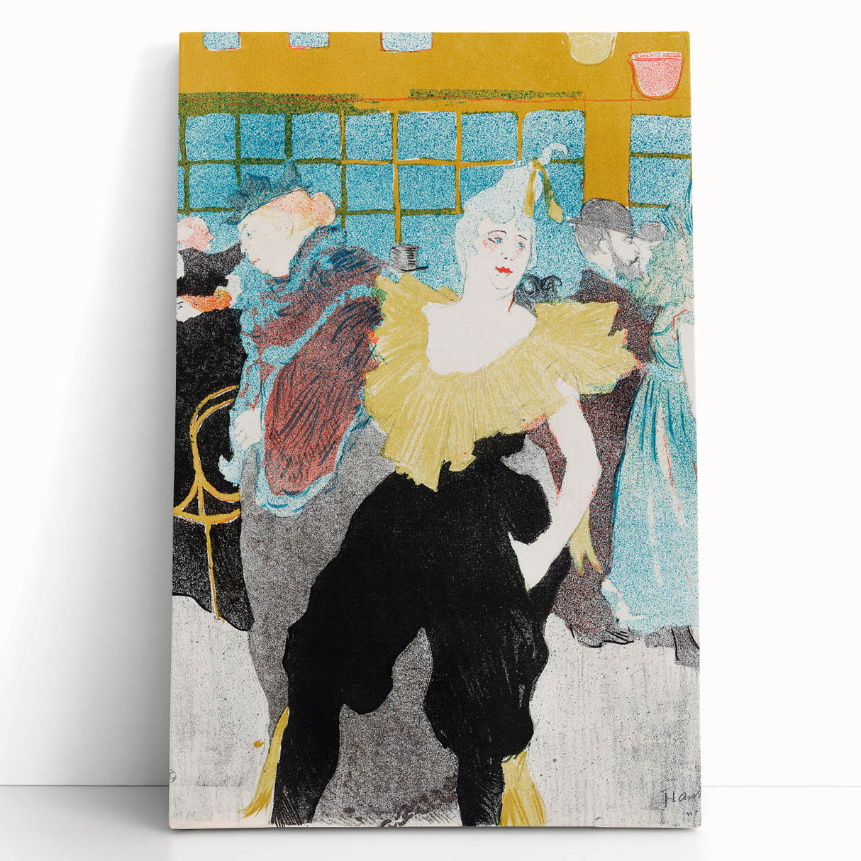 Modern Wall Art: The Clownesse - Vibrant Belle Époque Scene