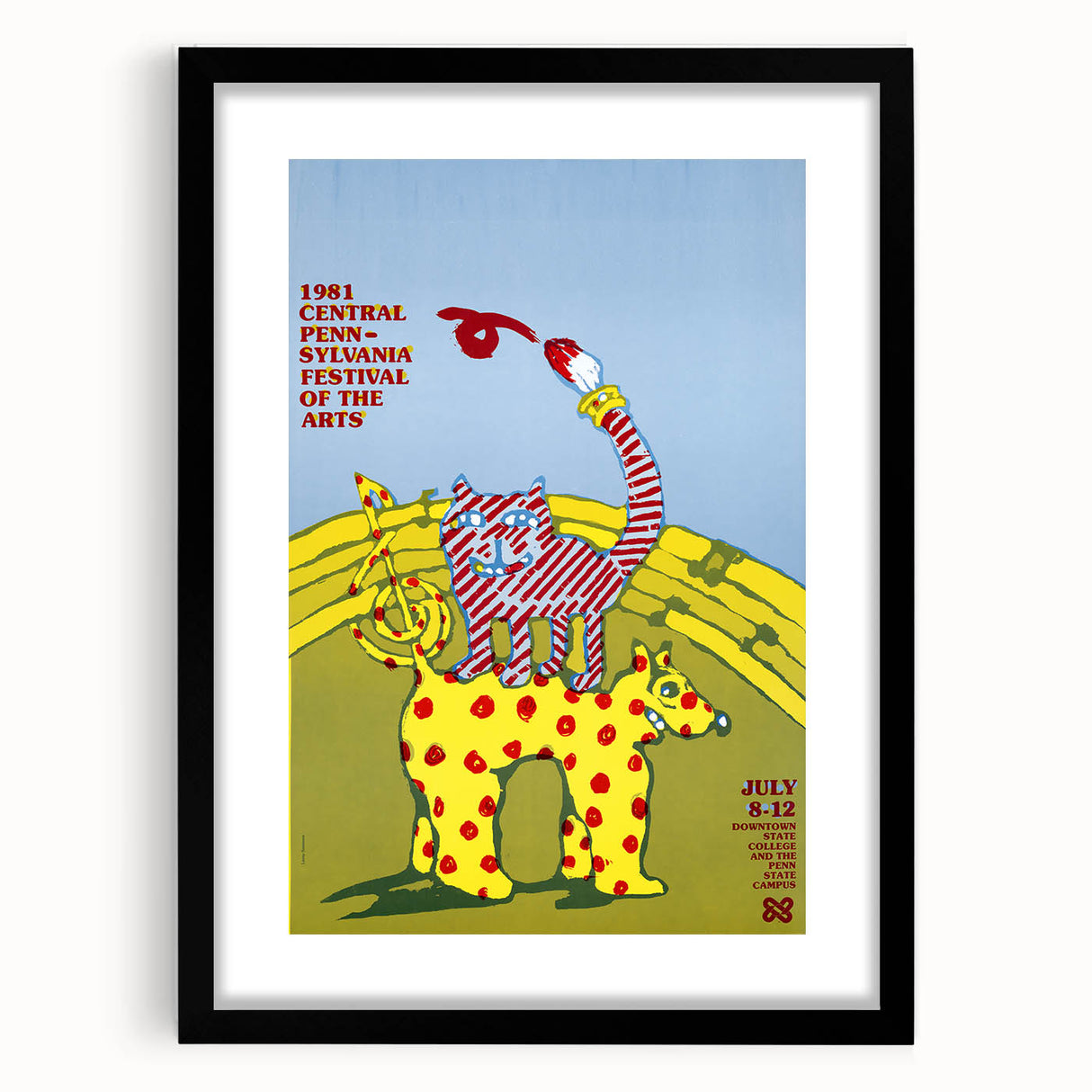 Modern Wall Art: Central Pennsylvania Festival Poster - Playful Design