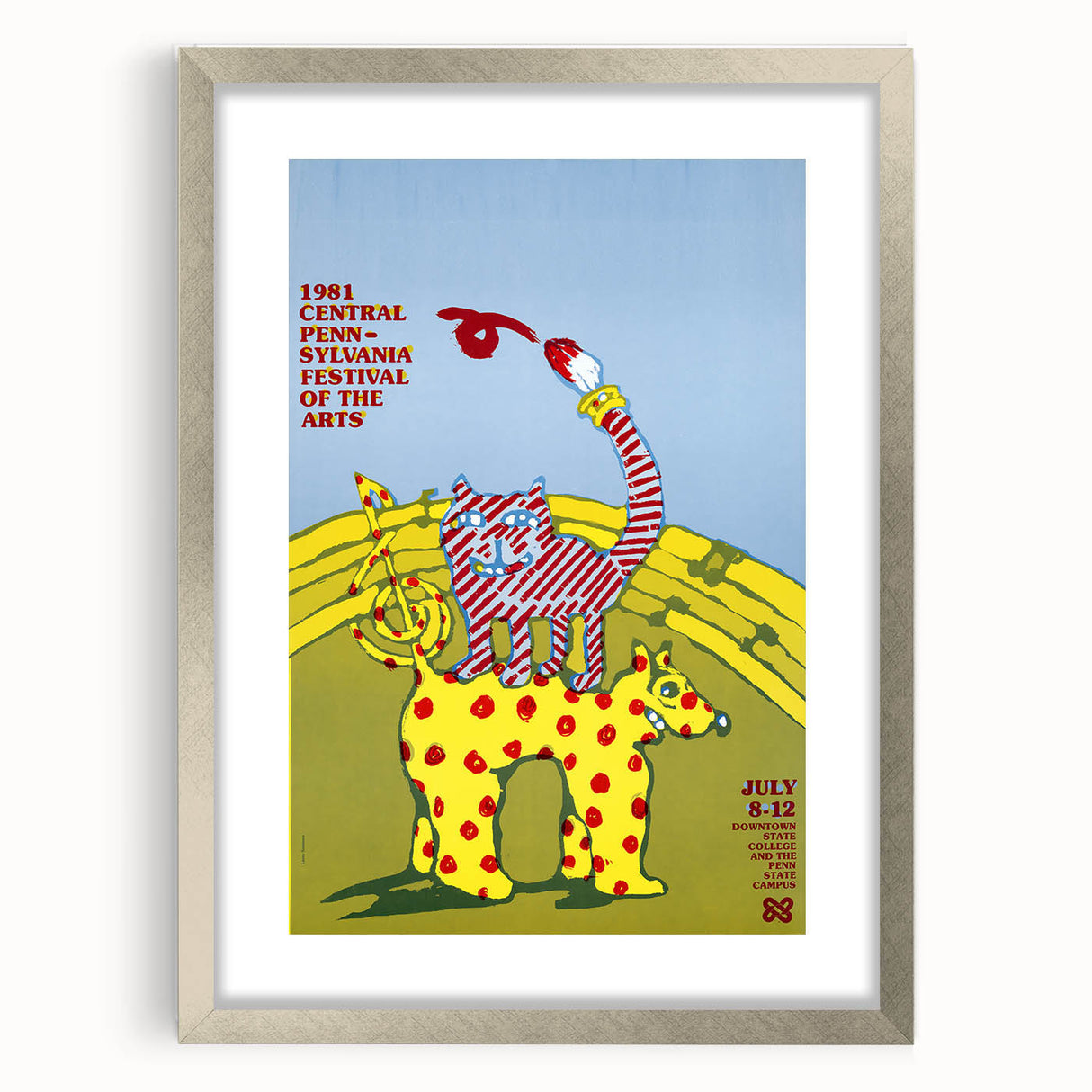 Modern Wall Art: Central Pennsylvania Festival Poster - Playful Design