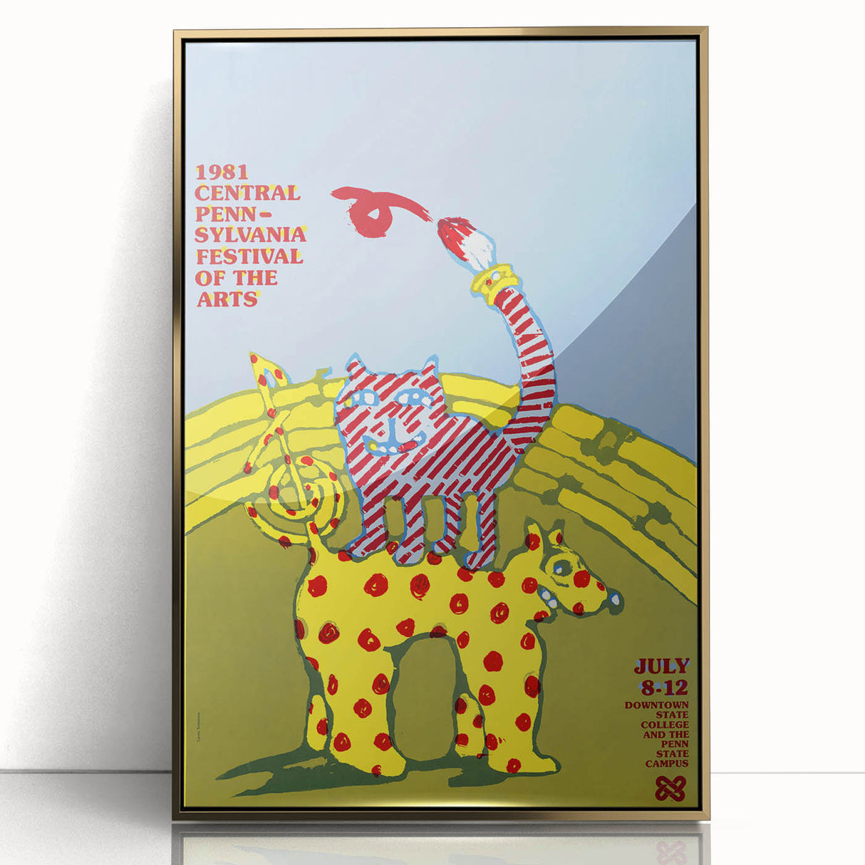 Modern Wall Art: Central Pennsylvania Festival Poster - Playful Design