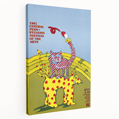 Modern Wall Art: Central Pennsylvania Festival Poster - Playful Design
