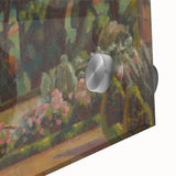 Modern Wall Art: Artist's Garden Scene with Lush Greenery and Flowers