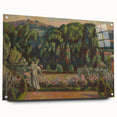 Modern Wall Art: Artist's Garden Scene with Lush Greenery and Flowers