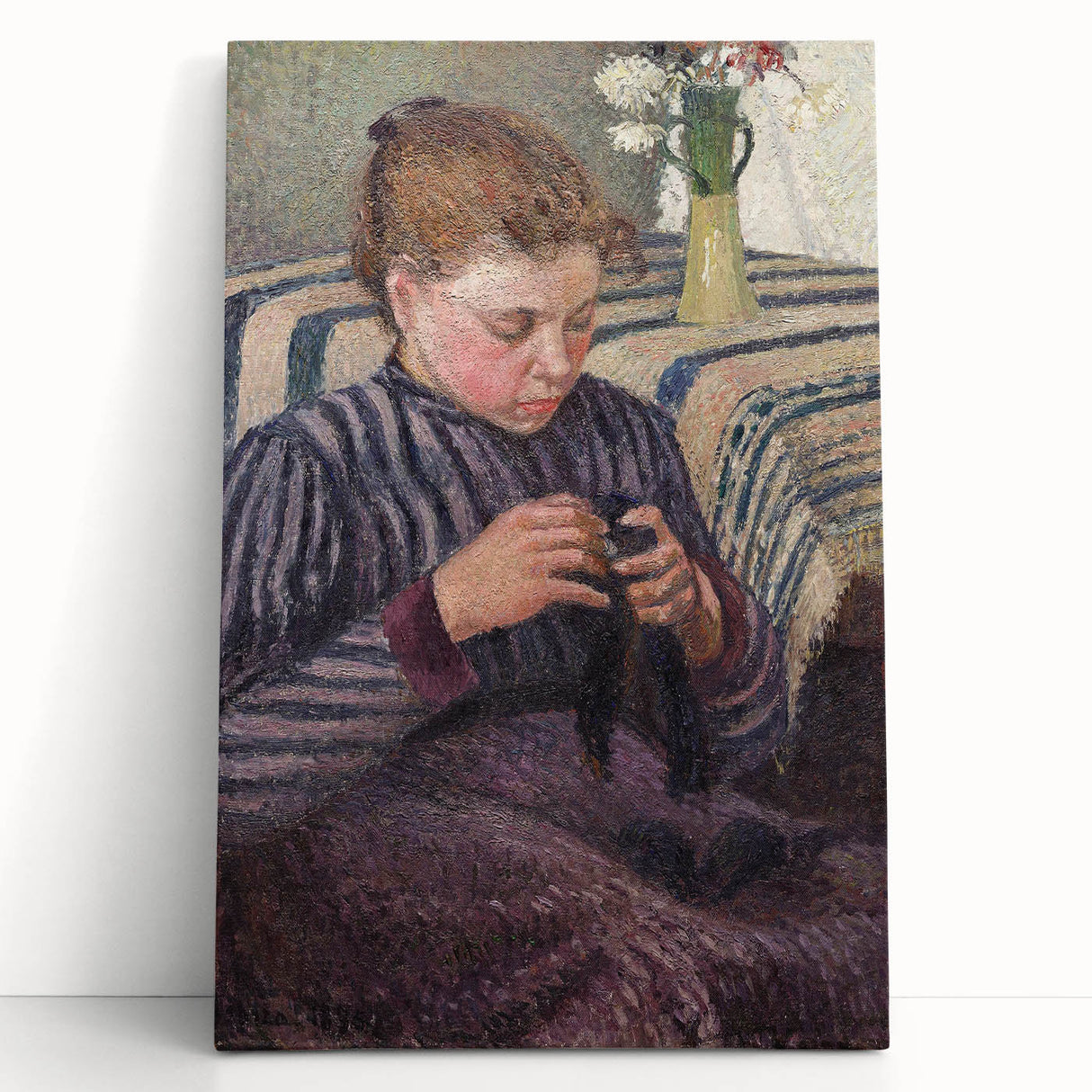 Impressionist Portrait - Pissarro’s ‘Woman Mending’ Wall Decor