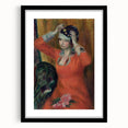 Modern Wall Art: Girl in Red Dress - Timeless Elegance