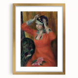Modern Wall Art: Girl in Red Dress - Timeless Elegance