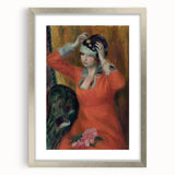 Modern Wall Art: Girl in Red Dress - Timeless Elegance