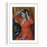 Modern Wall Art: Girl in Red Dress - Timeless Elegance