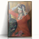 Modern Wall Art: Girl in Red Dress - Timeless Elegance
