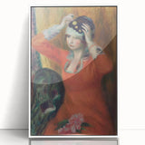 Modern Wall Art: Girl in Red Dress - Timeless Elegance