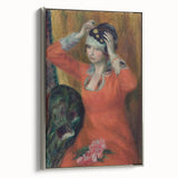 Modern Wall Art: Girl in Red Dress - Timeless Elegance