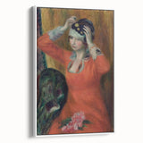 Modern Wall Art: Girl in Red Dress - Timeless Elegance