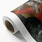 Modern Wall Art: Girl in Red Dress - Timeless Elegance