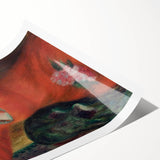 Modern Wall Art: Girl in Red Dress - Timeless Elegance