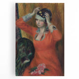 Modern Wall Art: Girl in Red Dress - Timeless Elegance