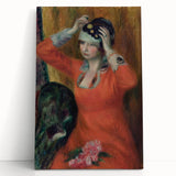 Modern Wall Art: Girl in Red Dress - Timeless Elegance