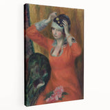 Modern Wall Art: Girl in Red Dress - Timeless Elegance