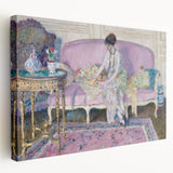 Refined Impressionist Interior – Frieseke’s Elegant Sofa Scene