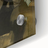 Modern Wall Art: Young Woman with Fan - Elegant Portrait