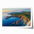 Stunning rolled canvas print showcasing a dramatic cliff landscape with vibrant colors and intricate details, ideal for enhancing modern home decor.