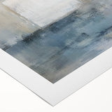 Acrylic Bedroom Wall Art – Textured Beige & Blue Canvas Print