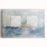 Acrylic Bedroom Wall Art – Textured Beige & Blue Canvas Print