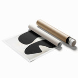 Modern Dining Room Wall Art - Black & White Abstract Canvas Décor