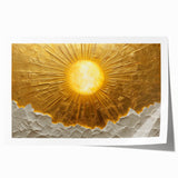 Elegant Office Wall Art – Golden Sun Textured Canvas Print