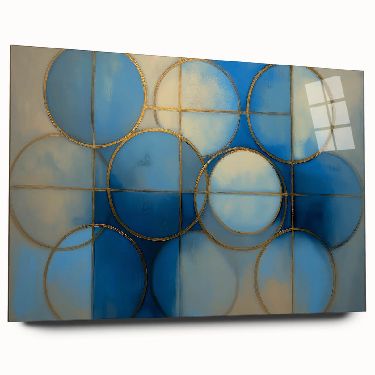 Abstract geometric acrylic glass side view showcasing vibrant colors and sharp angles, ideal for modern home decor and artistic displays.