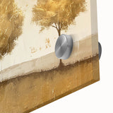 Abstract landscape wall art design showcasing vibrant colors and intricate textures on acrylic glass, perfect for modern home decor. Ideal for adding depth to any room.