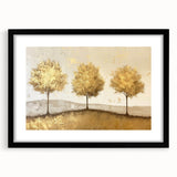 Abstract landscape wall art featuring a black frame and mat, showcasing vibrant colors and intricate details, perfect for modern home decor.