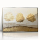 Framed abstract landscape wall art featuring a silver acrylic finish, showcasing vibrant colors and modern design, perfect for enhancing contemporary decor.